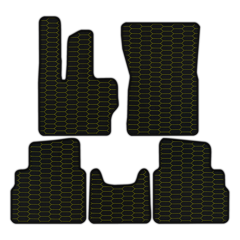 Tapis de voiture en cuir personnalisable avec motif hexagonal Raptor pour Mercedes Benz G-Class W463 (2018-2023)