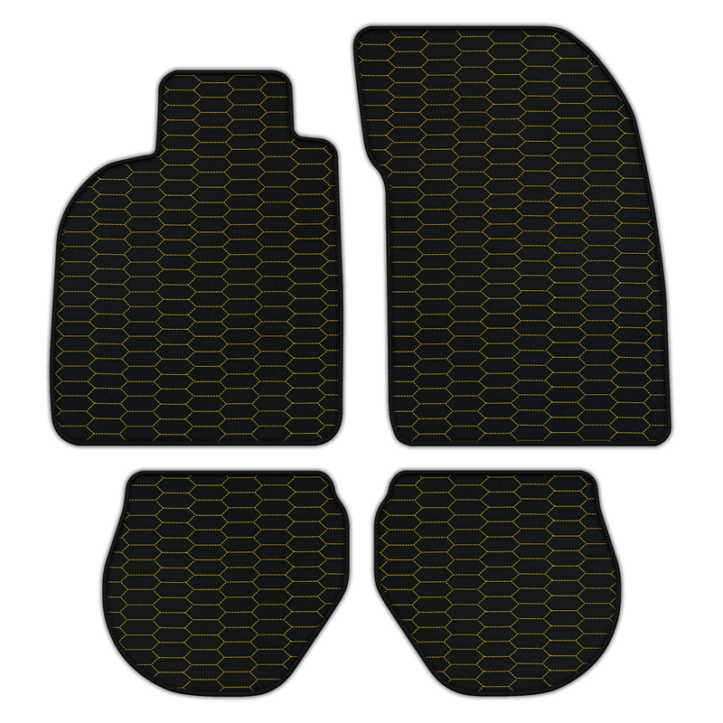 Customizable Leather Floor Mats with Raptor Hex Pattern for Porsche 911 - 993 (1994-1998)