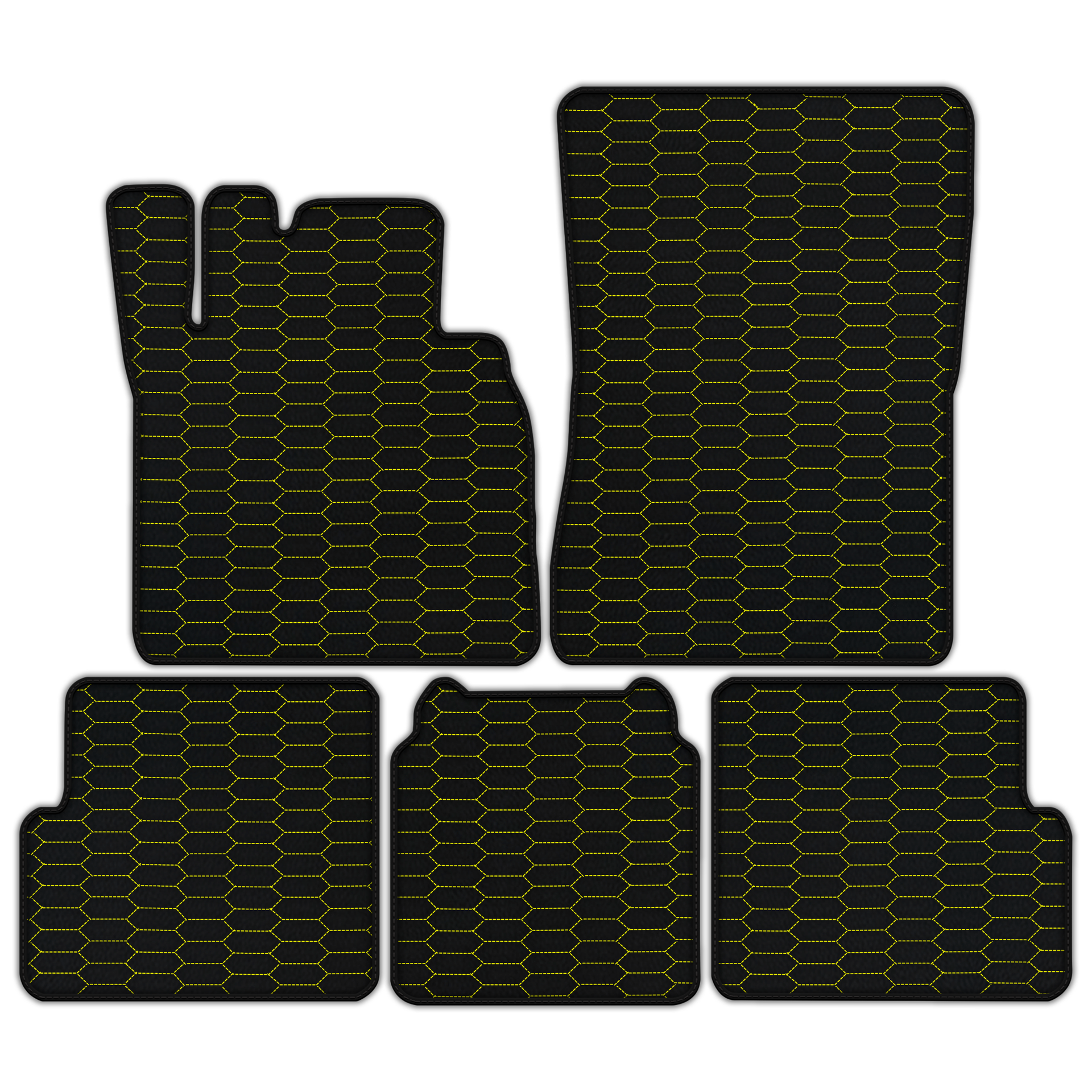 Customizable Leather Floor Mats with Raptor Hex Pattern for Mercedes Benz G-Class W463 (2008-2018)
