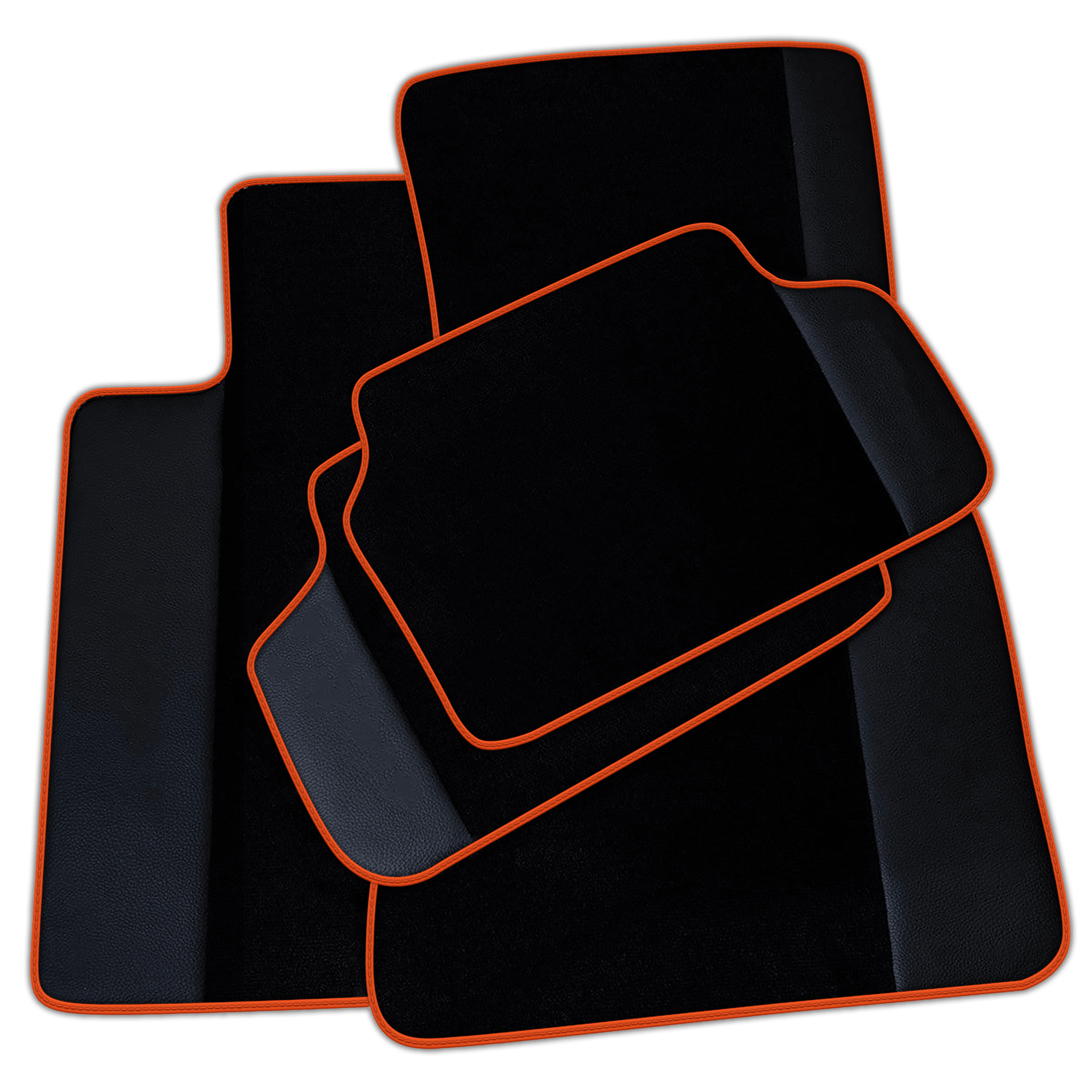 Black Floor Mats for BMW 1 Series 1 Series with Leather | Various Trim Colors