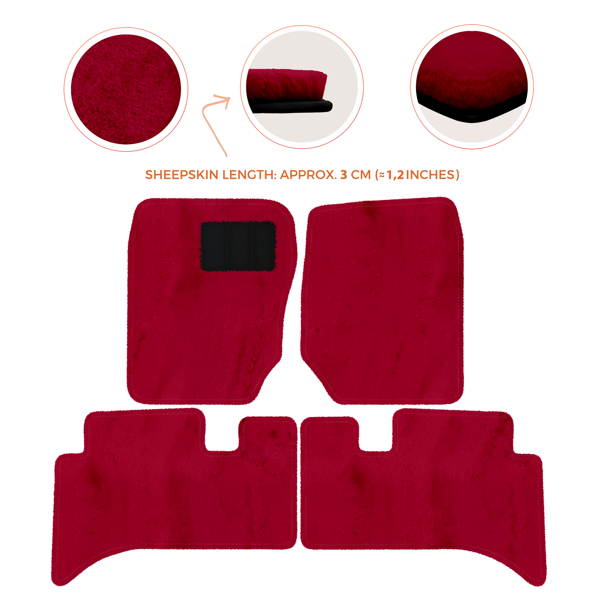 Premium Sheepskin Floor Mats for Range Rover Sport L460 (2022-2024)