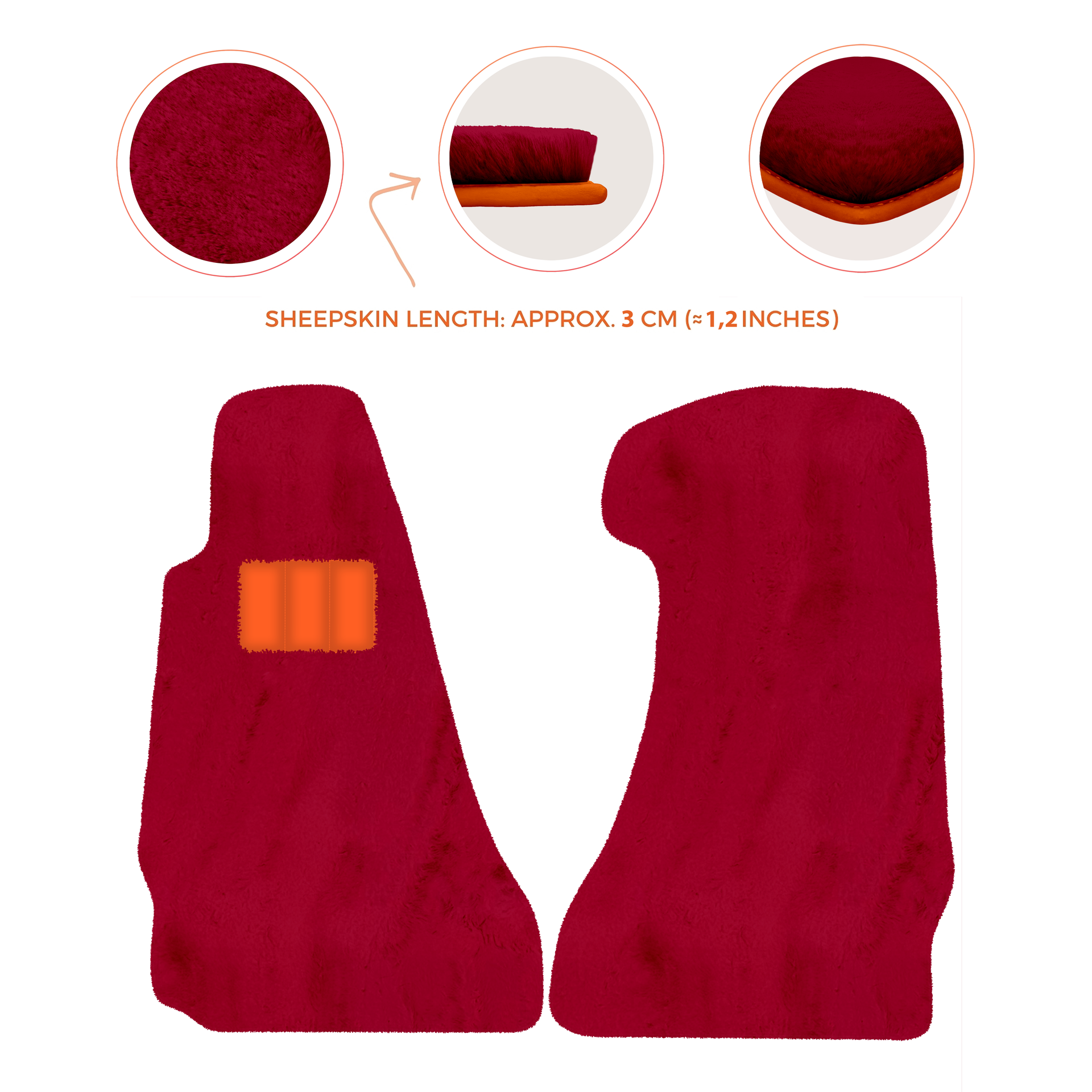 Premium Sheepskin Floor Mats for Aston Martin V8 Vantage (2006-2017)