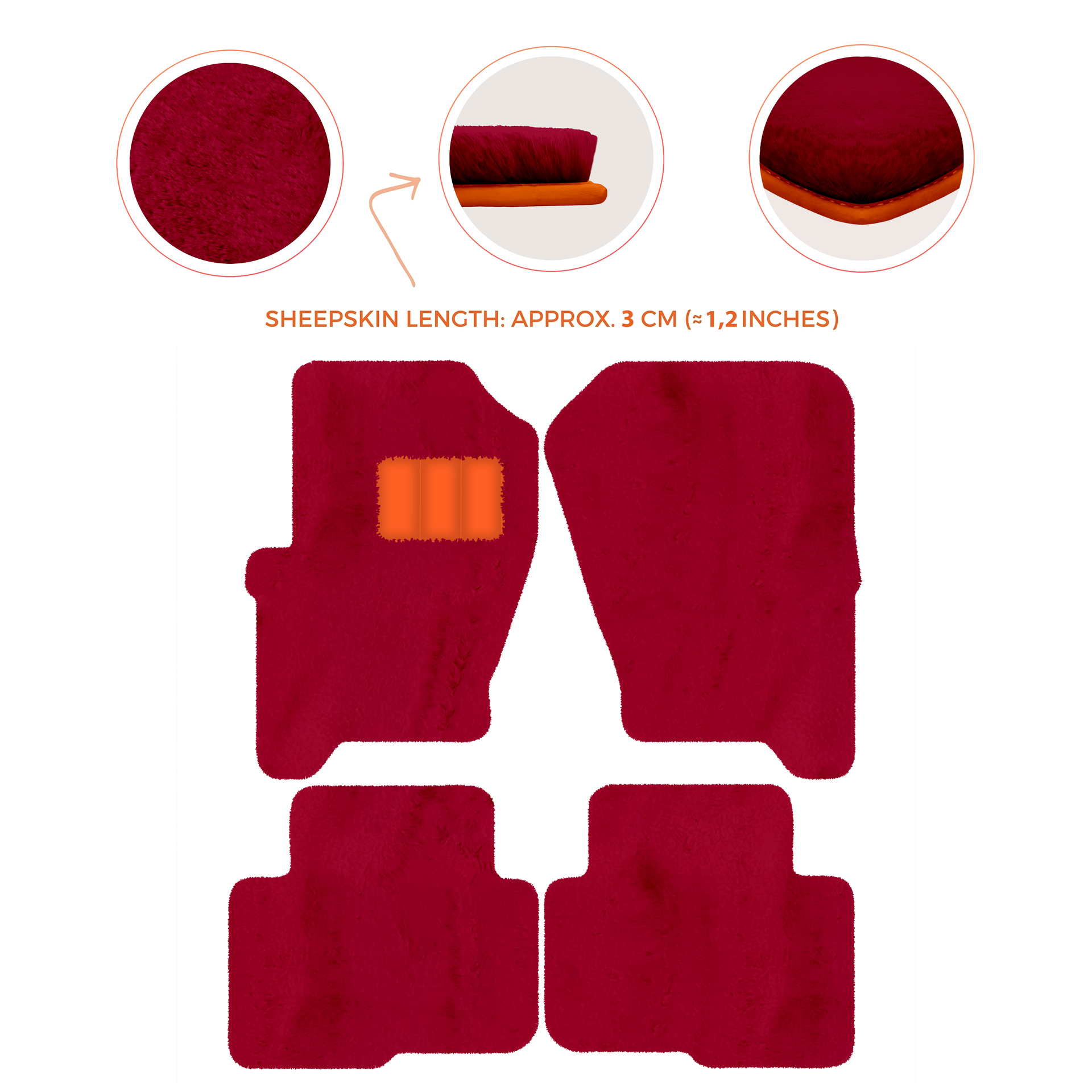 Premium Sheepskin Floor Mats for Land Rover Freelander (2007-2012)