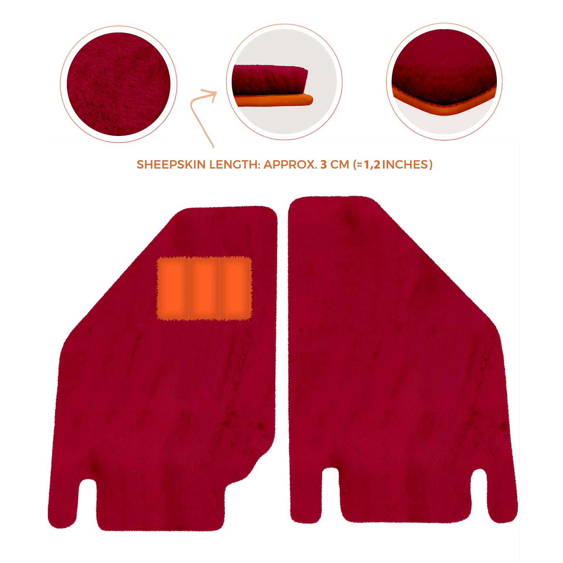 Premium Sheepskin Floor Mats for Ferrari Purosangue (2023-2024)