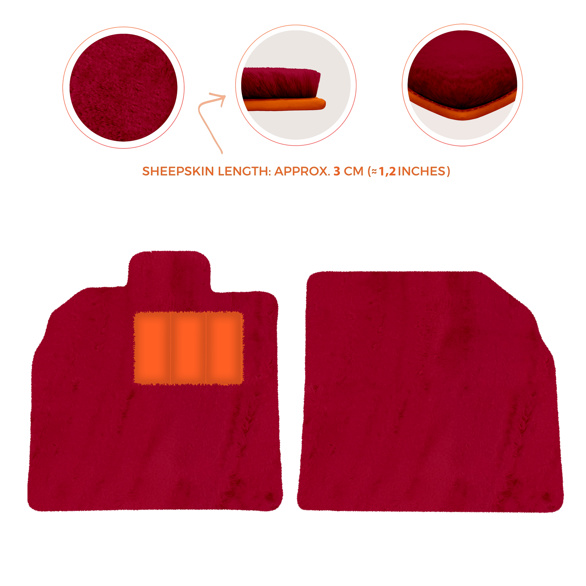 Customizable Black Floor Mats for Lamborghini Aventador SV | Orange Edition - AutoWin.EU