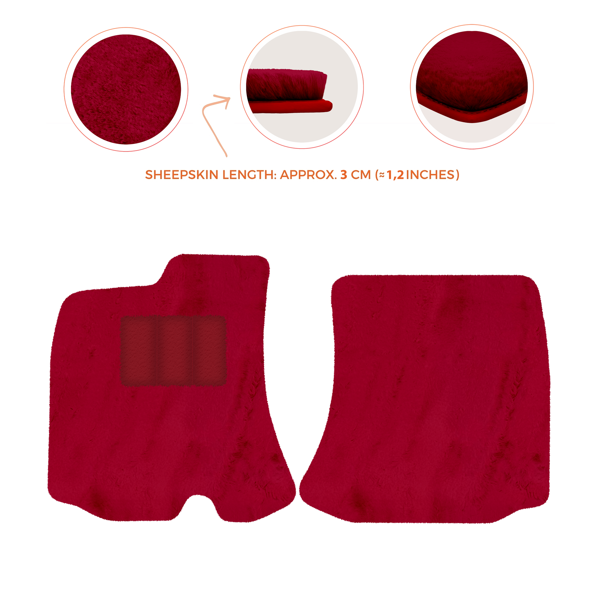 Premium Sheepskin Floor Mats for Bentley Arnage RL (1998-2009)