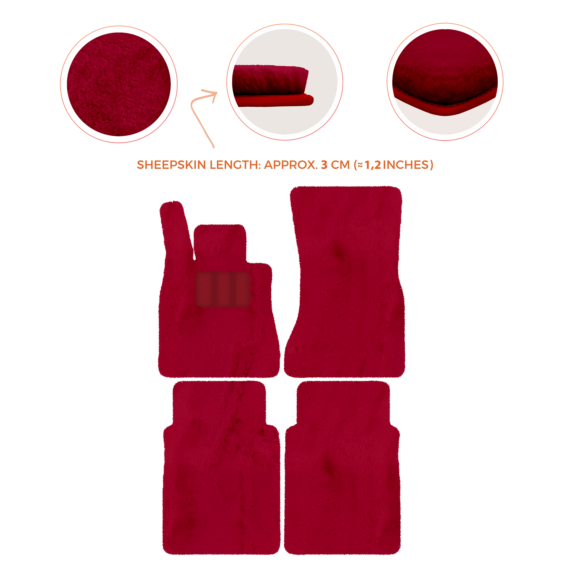 Luxury Sheepskin Floor Mats for Mercedes-Benz G-Class W463 (2018-2023)