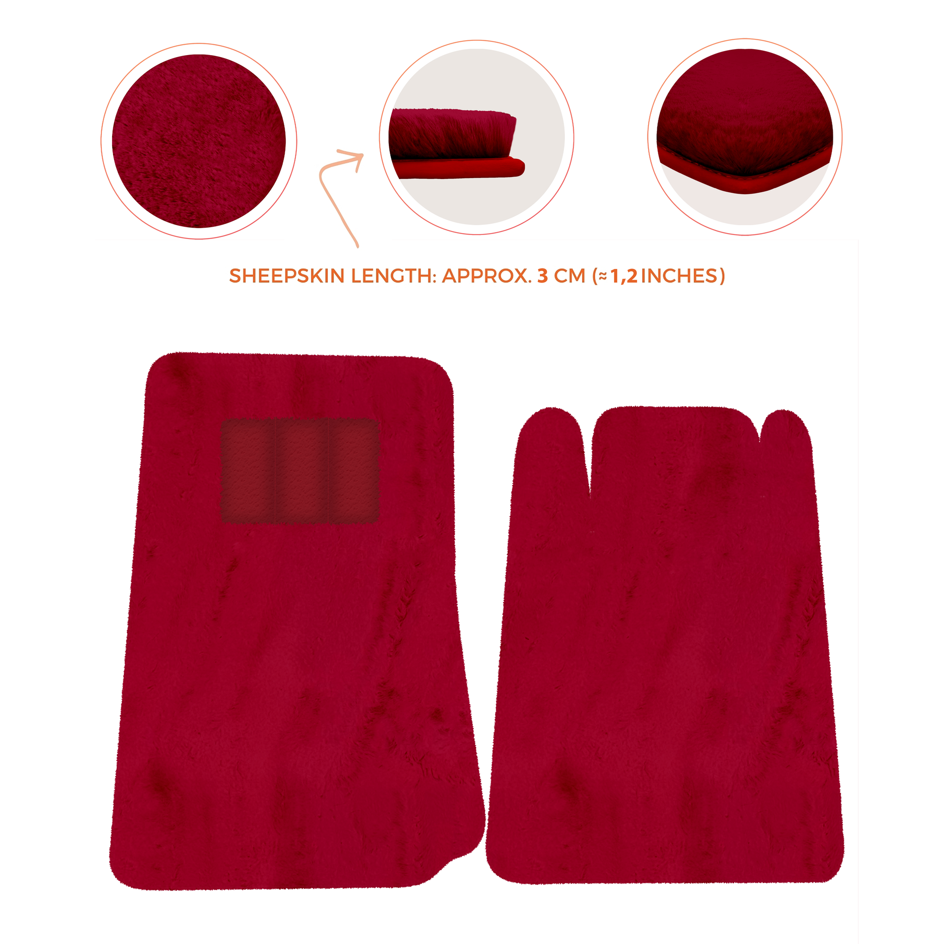 Lamborghini Jalpa Sheepskin Floor Mats (1981-1988) - Premium Luxury