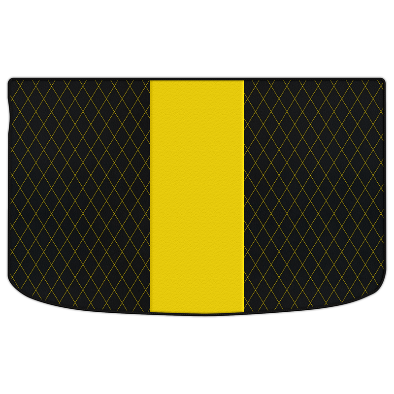 Customizable Leather Trunk Floor Mats with Double Diamond Pattern for Audi A1 - 5-door Hatchback (2010-2018)