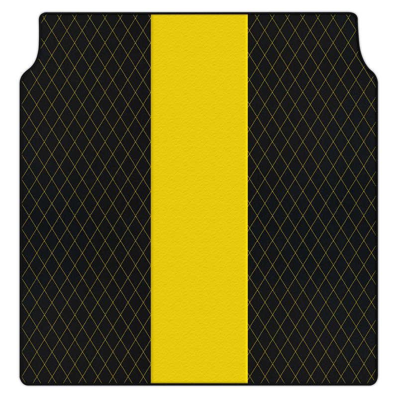 Anpassbare Kofferraum-Fußmatten aus Leder mit Einzel-Diamantmuster für Porsche Panamera (2009-2016)