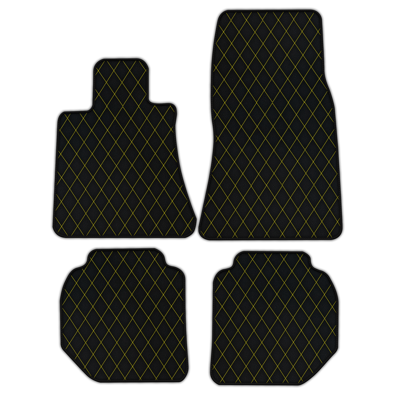Customizable Leather Floor Mats with Single Diamond Pattern for Rolls Royce Ghost Series II (2021–2024)