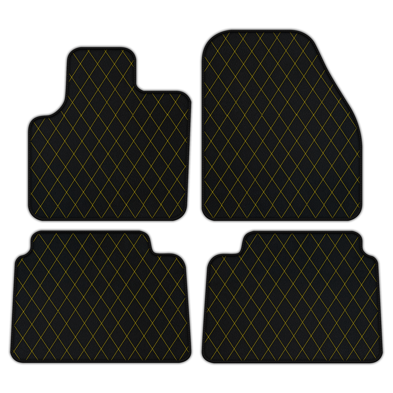 Customizable Leather Floor Mats with Single Diamond Pattern for Land Rover Discovery Sport (2019-2024)