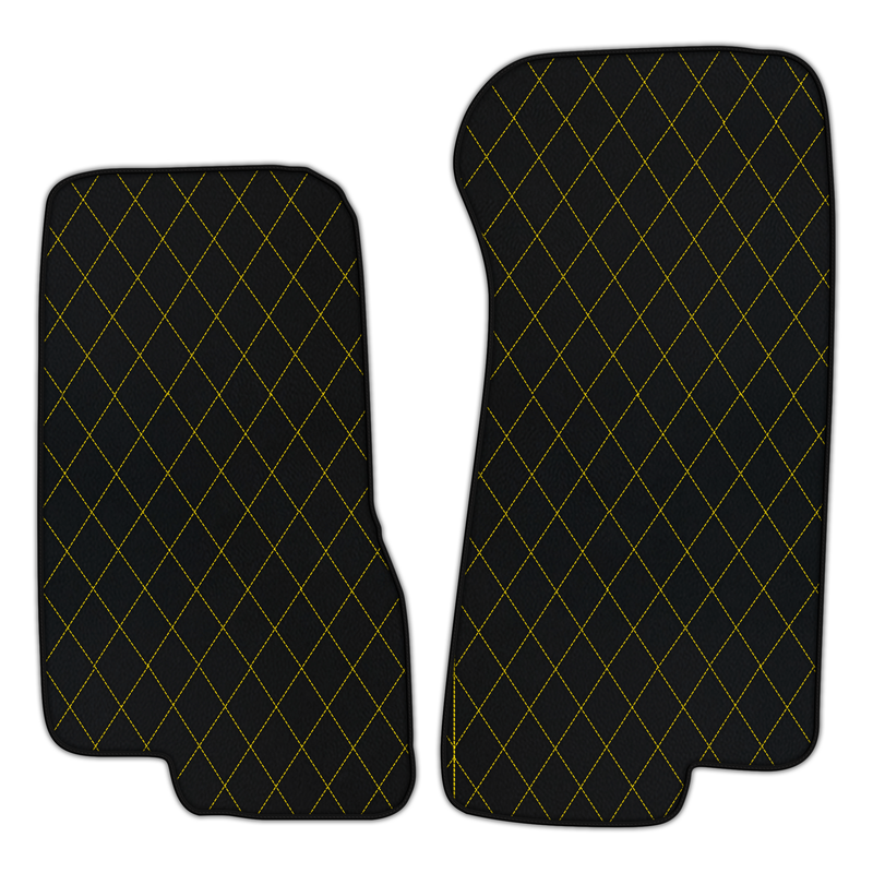 Customizable Leather Floor Mats with Single Diamond Pattern for Aston Martin V8 Coupe Special (1996-2000)