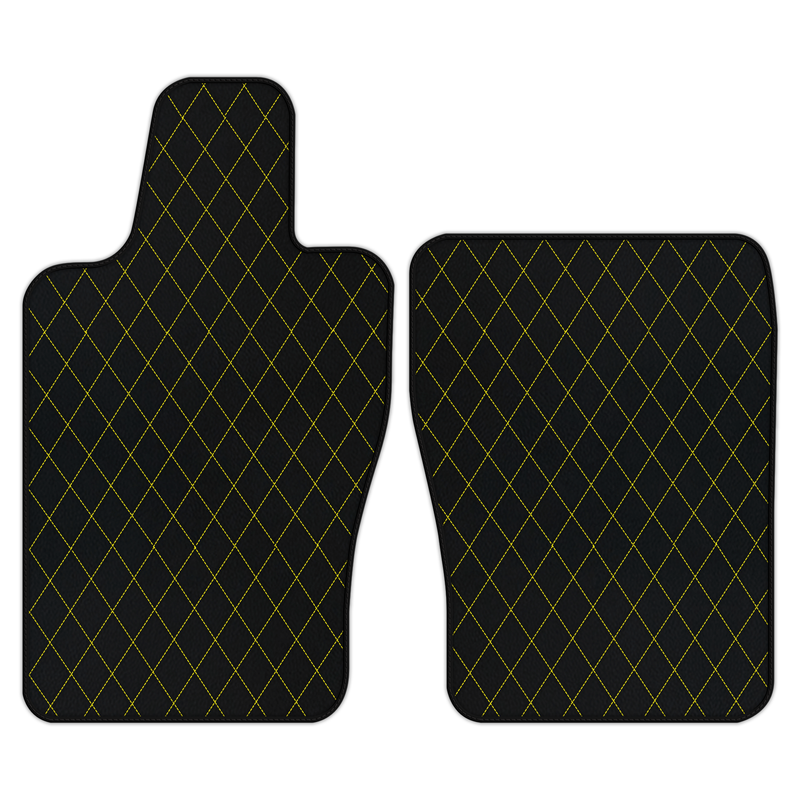 Customizable Leather Floor Mats with Single Diamond Pattern for Aston Martin Vantage (2019-2025)