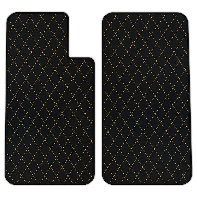 Customizable Leather Floor Mats with Single Diamond Pattern for Porsche 550 (1953–1956)