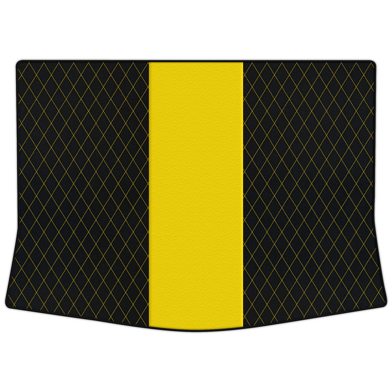 Anpassbare Kofferraum-Fußmatten aus Leder mit Einzel-Diamantmuster für Alfa Romeo Giulietta (2014-2020)