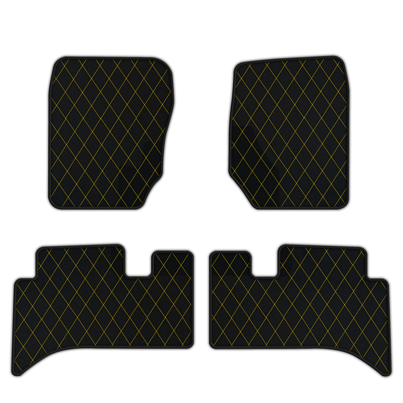 Customizable Leather Floor Mats with Single Diamond Pattern for Range Rover (1994-2002)
