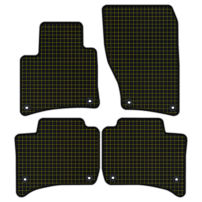 Customizable Leather Floor Mats with Square Pattern for Porsche Cayenne (2010-2018)