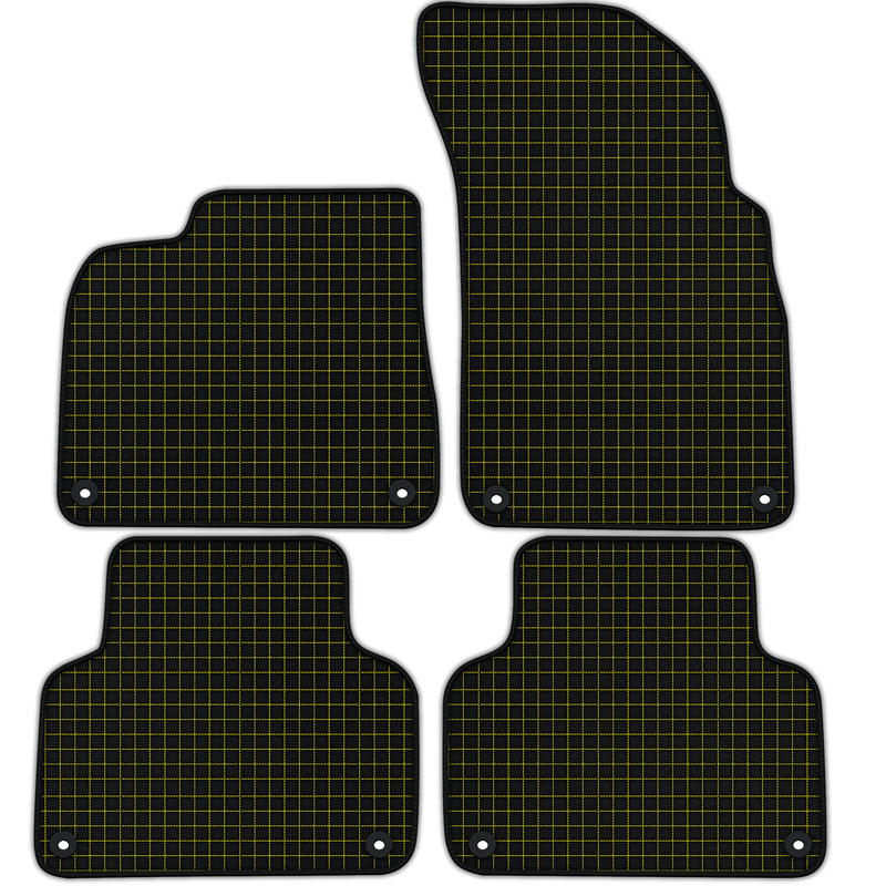 Customizable Leather Floor Mats with Square Pattern for Audi Q7 4M (2015-2019)