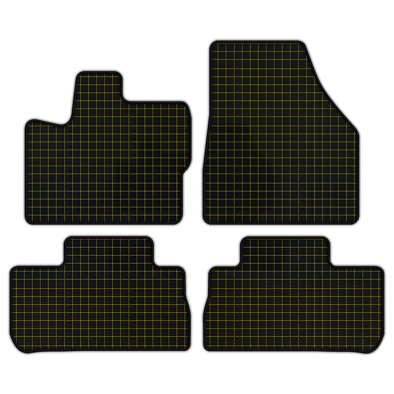 Customizable Leather Floor Mats with Square Pattern for Land Rover Freelander (2007-2012)