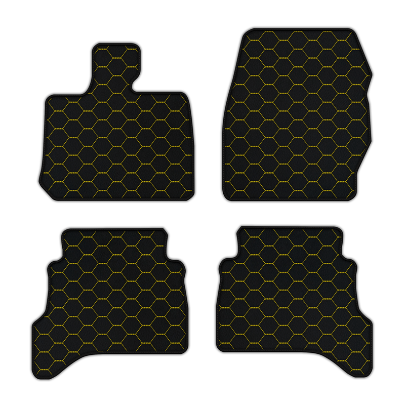Customizable Leather Floor Mats with Symmetrical Hex Pattern for Range Rover Sport L460 (2022-2024) Short/Long Wheelbase