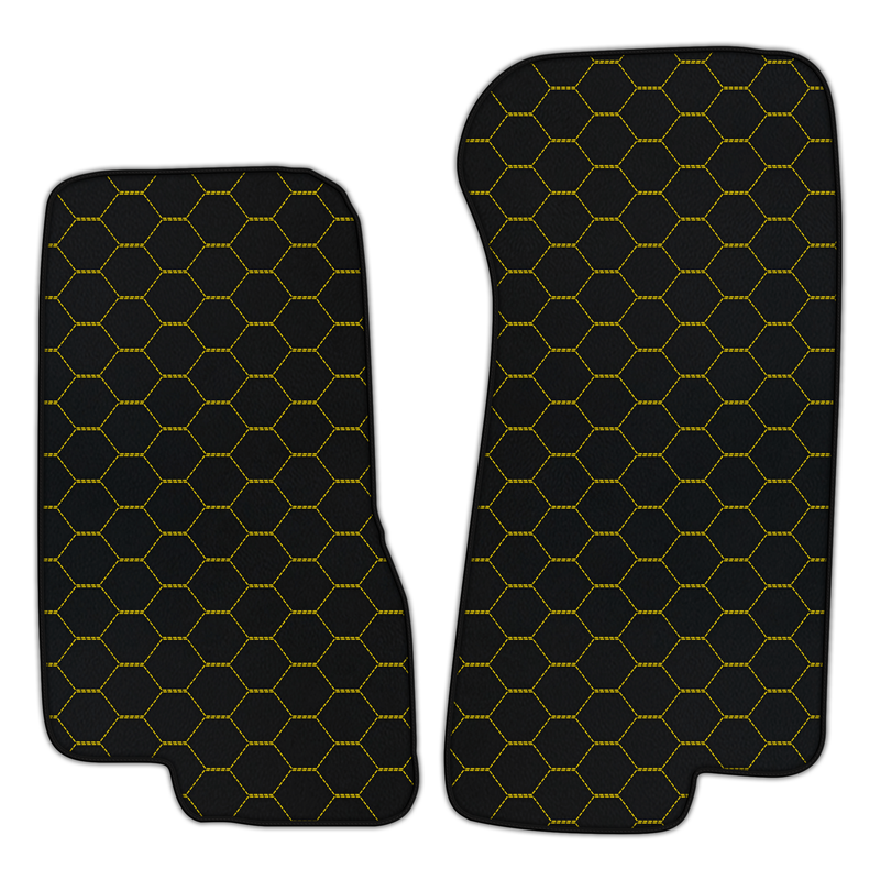 Customizable Leather Floor Mats with Symmetrical Hex Pattern for Aston Martin V8 Coupe Special (1996-2000)
