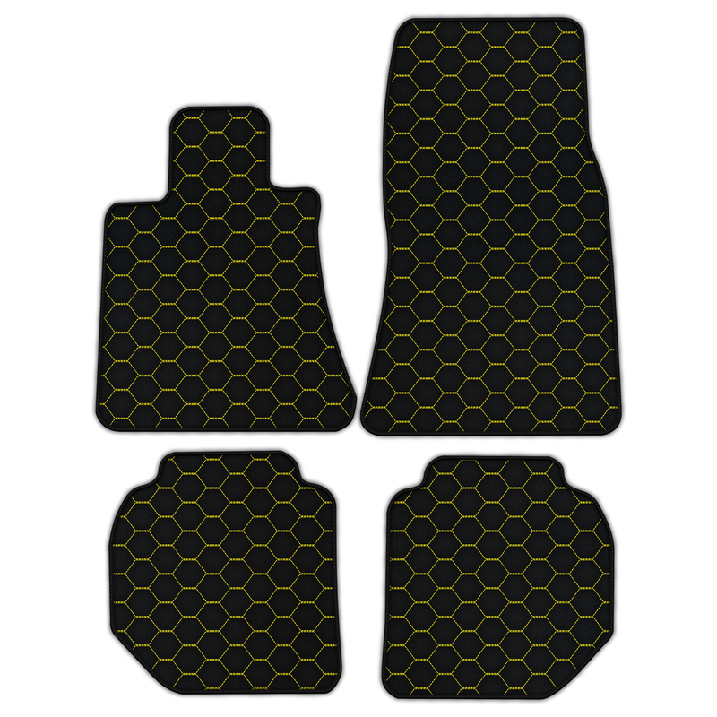 Tapis de voiture en cuir personnalisables avec motif hexagonal symétrique pour Rolls Royce Ghost Series II (2021–2024)