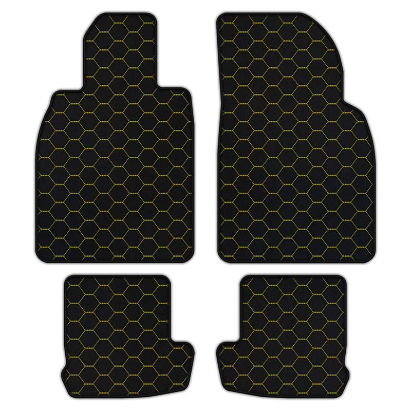 Customizable Leather Floor Mats with Symmetrical Hex Pattern for Porsche 911 - 991 (2012-2019)
