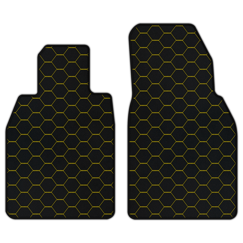 Customizable Leather Floor Mats with Symmetrical Hex Pattern for Porsche 911 GT3 RS (992) 2023–2026