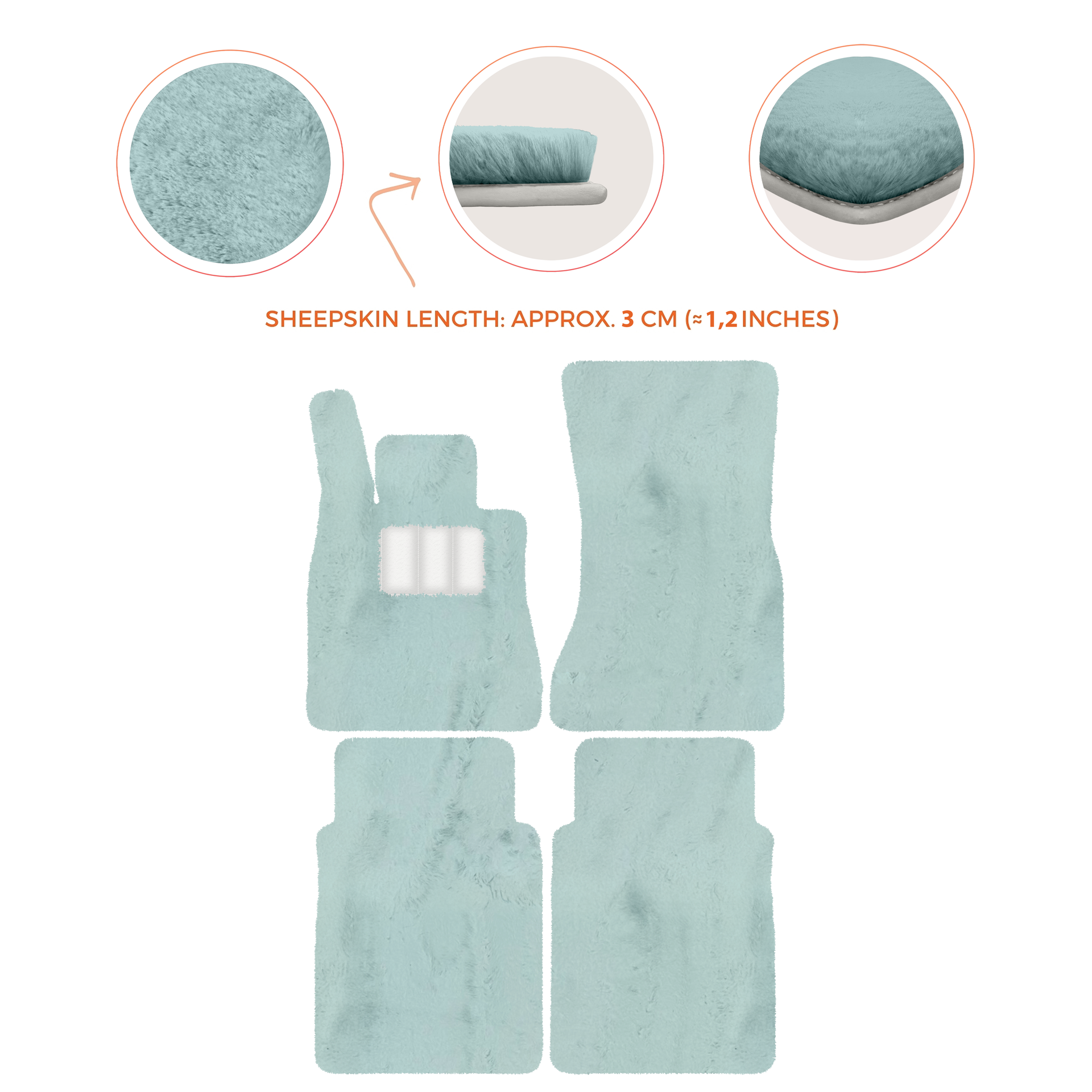 Luxury Sheepskin Floor Mats for Mercedes-Benz G-Class W463 (2018-2023)