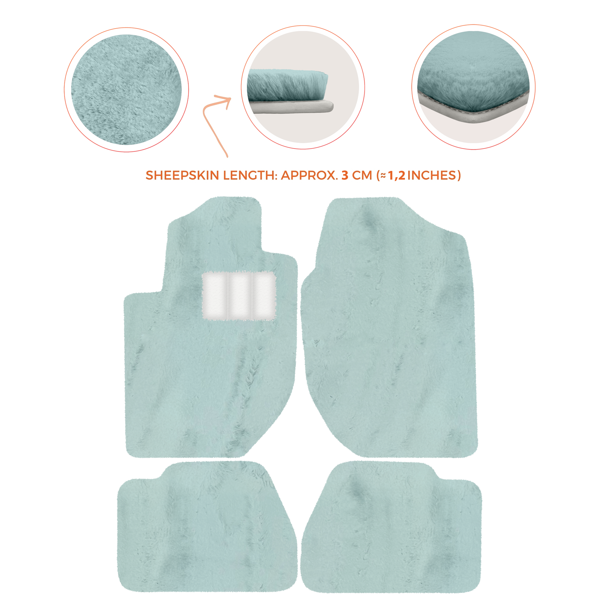 Premium Sheepskin Floor Mats for Land Rover Freelander (1997-2003)