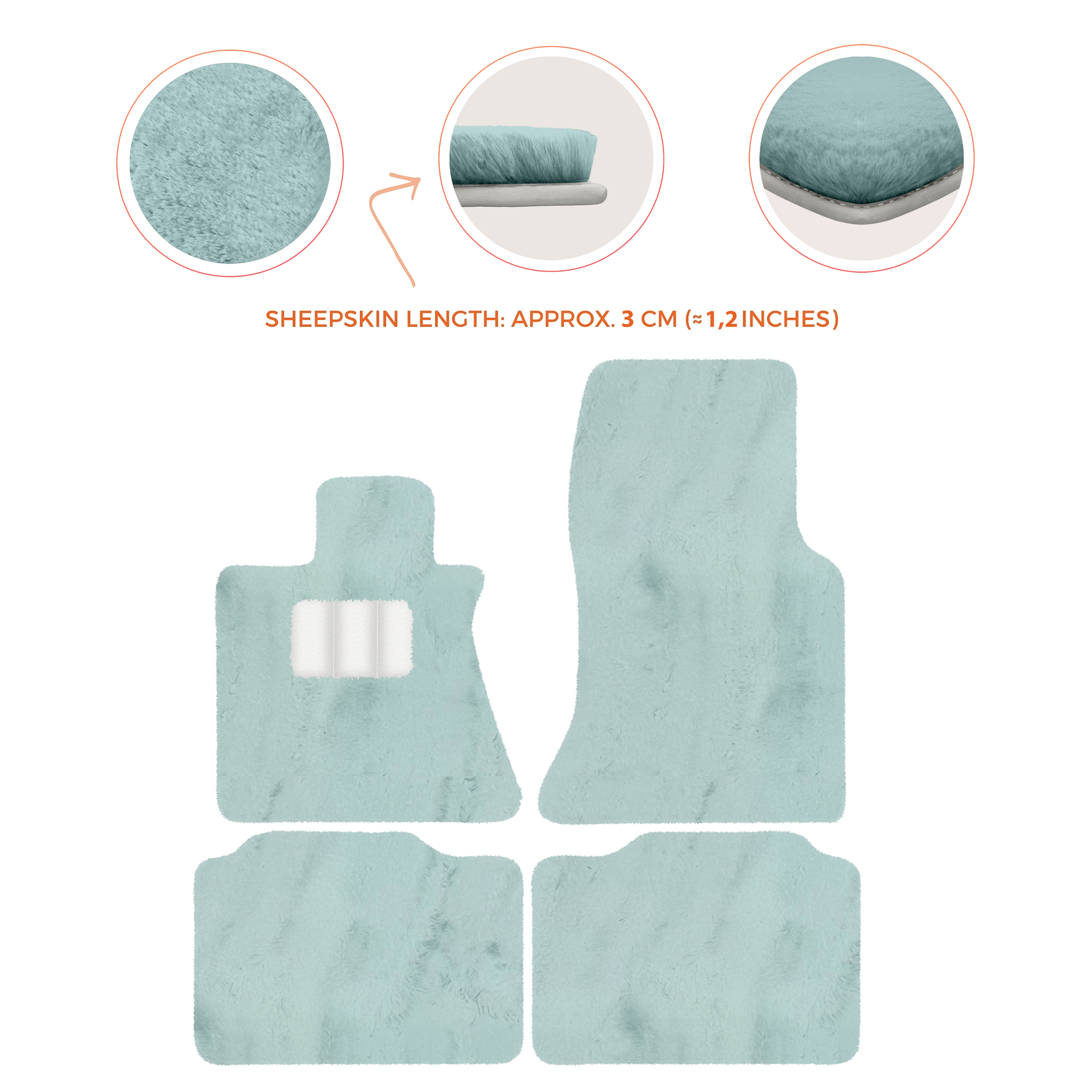 Premium Sheepskin Floor Mats for Rolls-Royce Phantom Sedan (2003-2016)