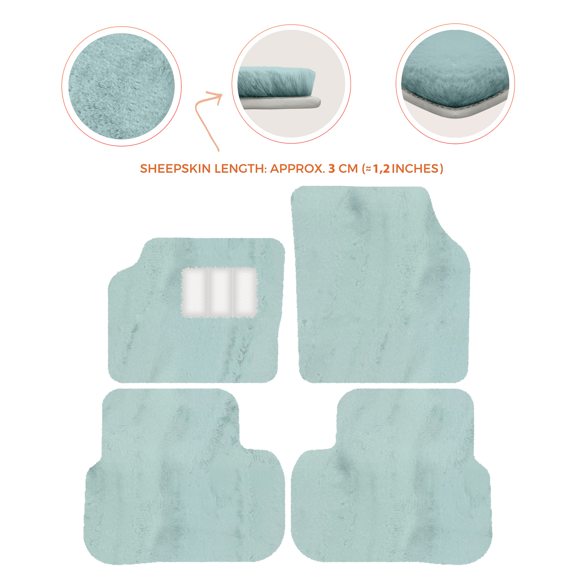 Luxury Sheepskin Floor Mats for Aston Martin V8 Coupe (1996-2000)