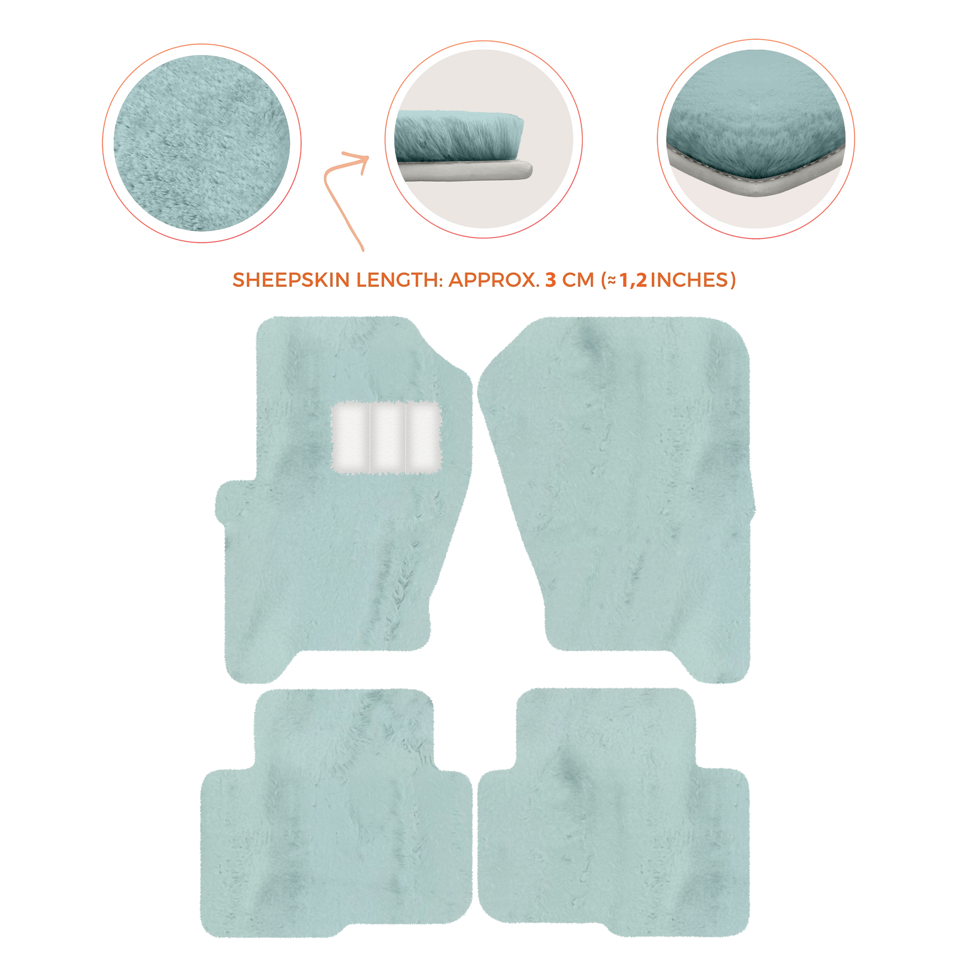 Premium Sheepskin Floor Mats for Land Rover Freelander (2007-2012)