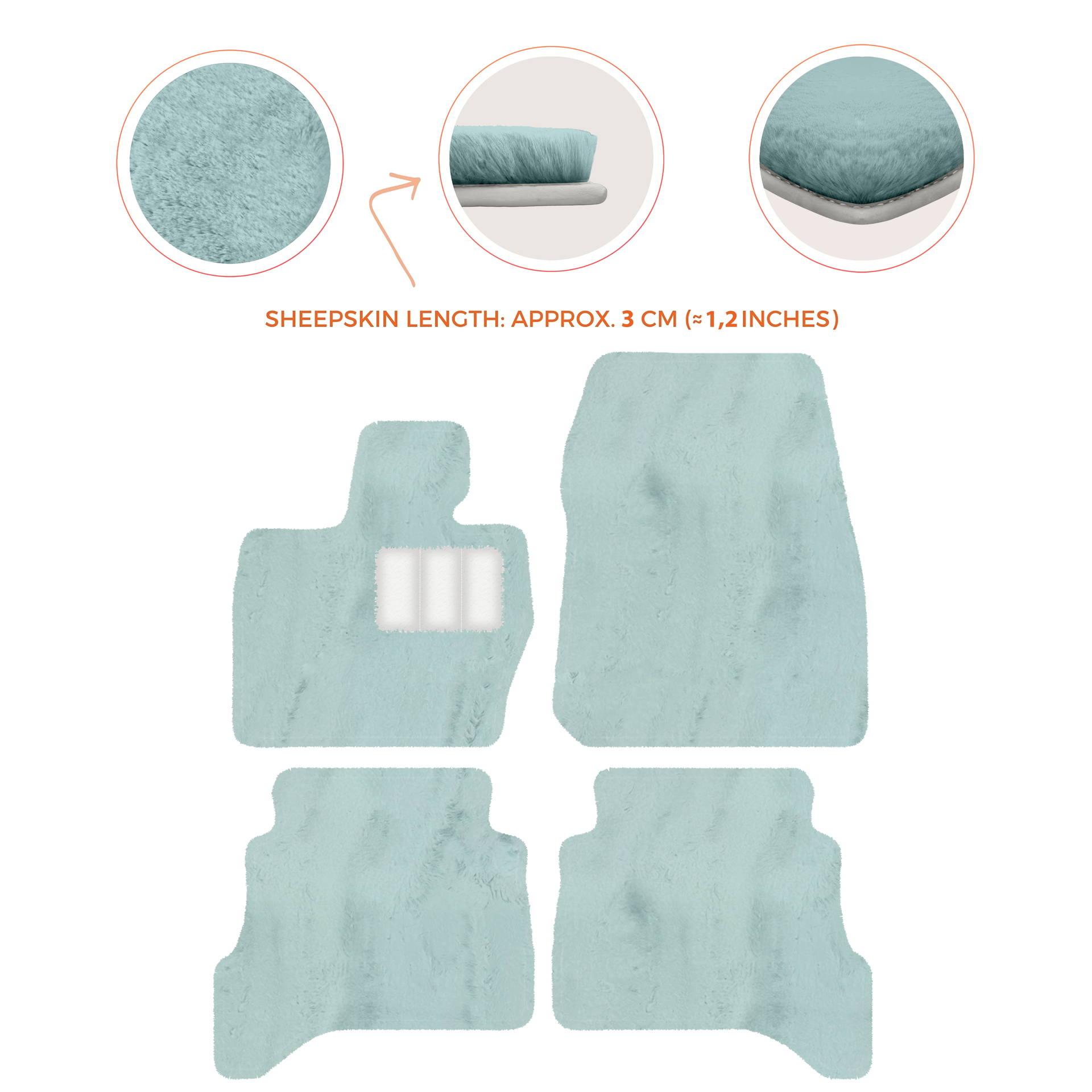 Premium Sheepskin Floor Mats for Range Rover Evoque (2015-2019)