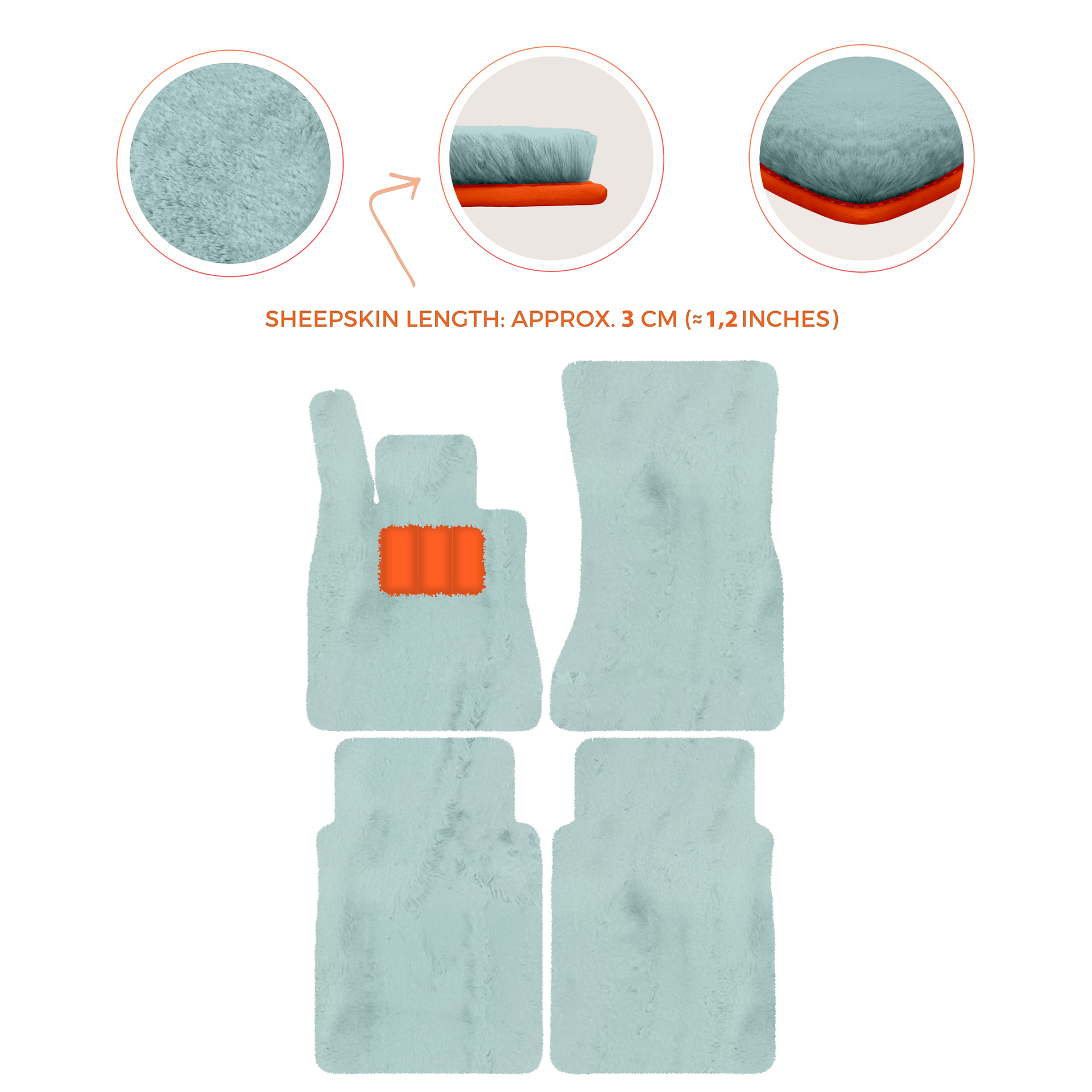 Luxury Sheepskin Floor Mats for Mercedes-Benz G-Class W463 (2018-2023)