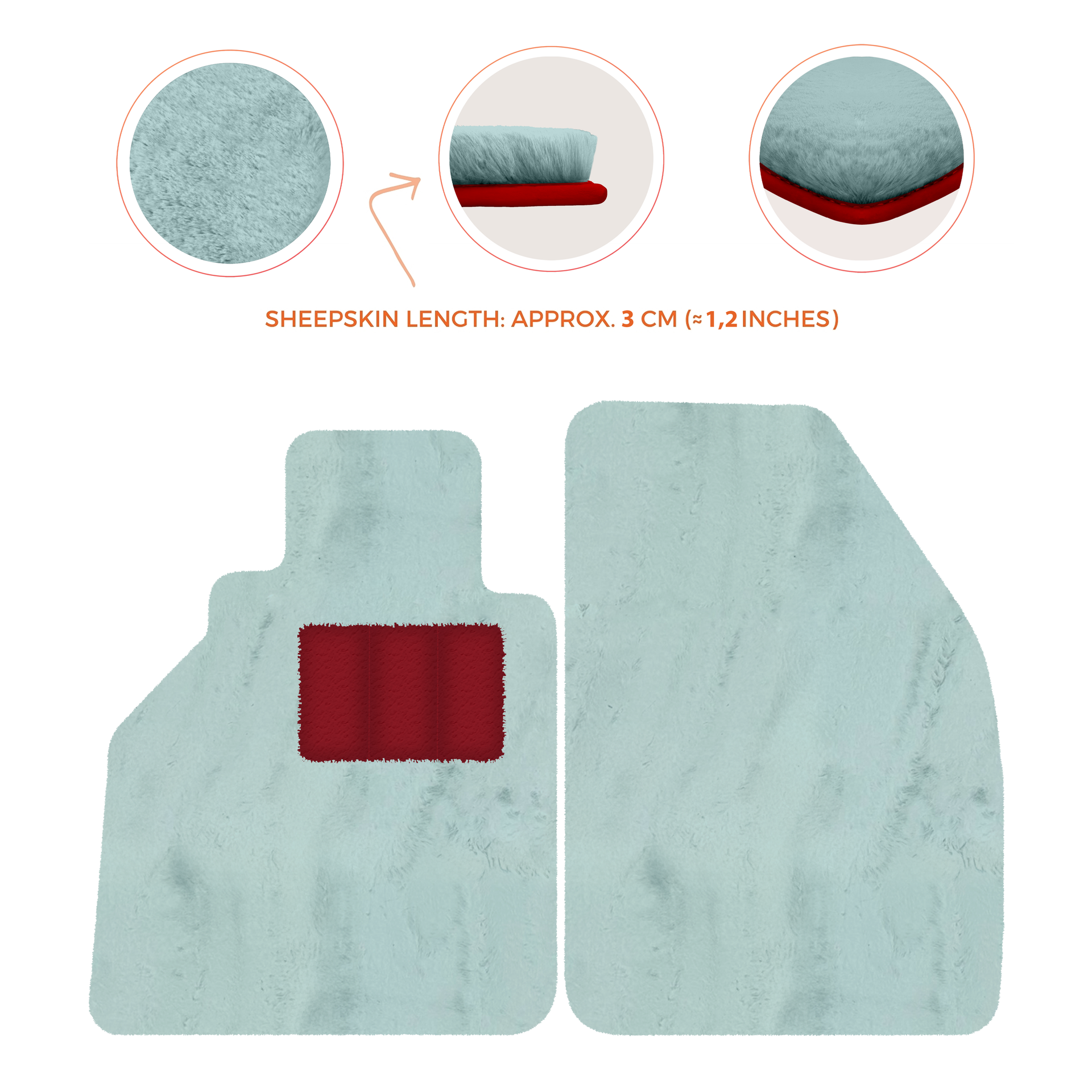 Premium Sheepskin Floor Mats for Porsche 986 Boxster (1996-2004)