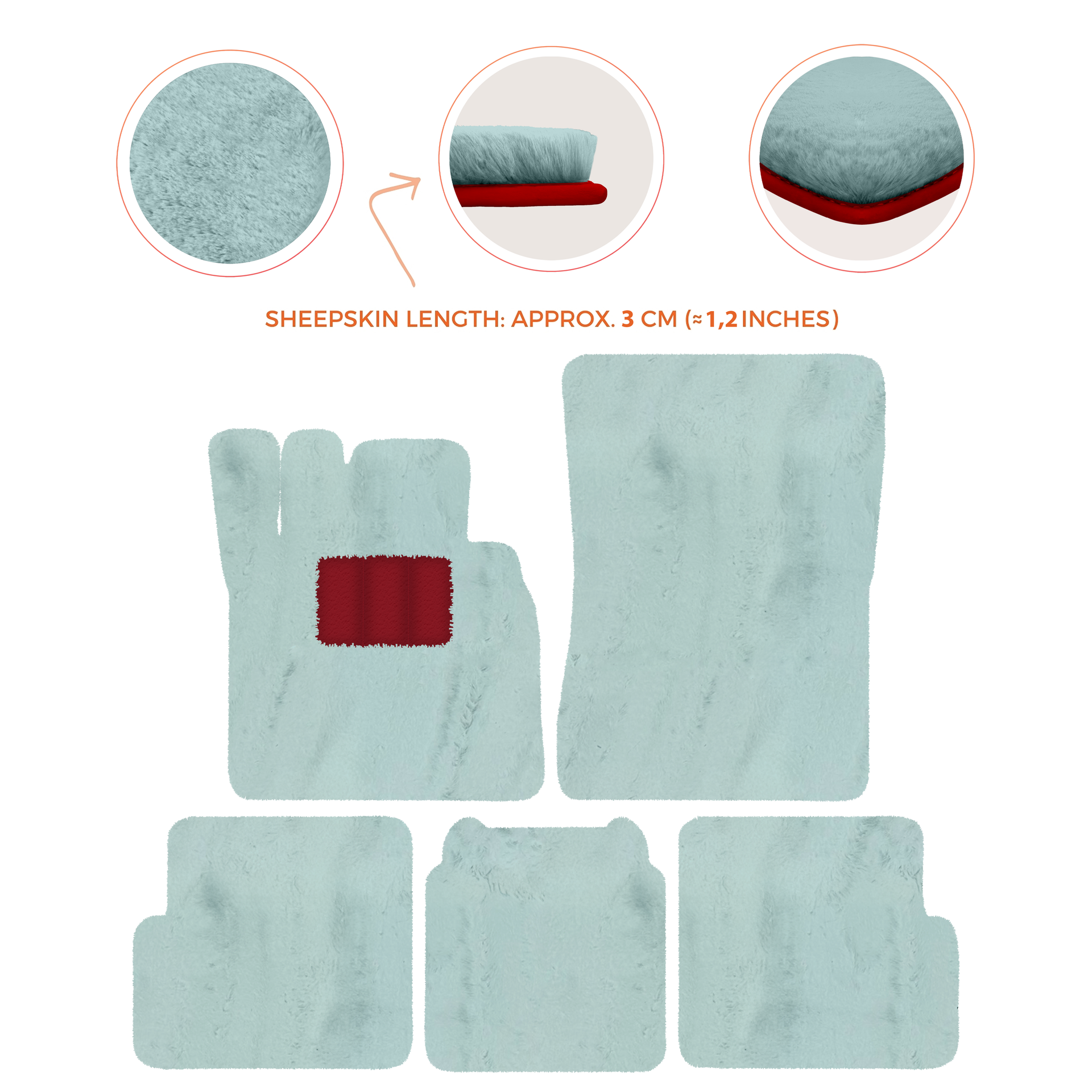 Premium Sheepskin Floor Mats for Ferrari 296 GTS (2022-2025)