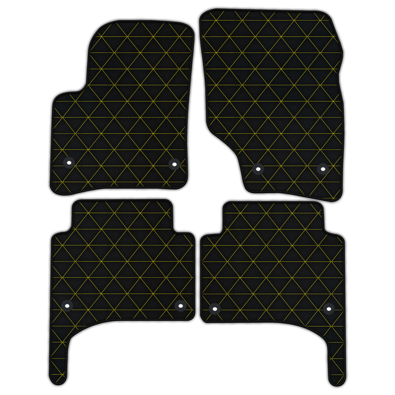 Customizable Leather Floor Mats with Triangle Pattern for Porsche Porsche Cayenne (2003-2010)