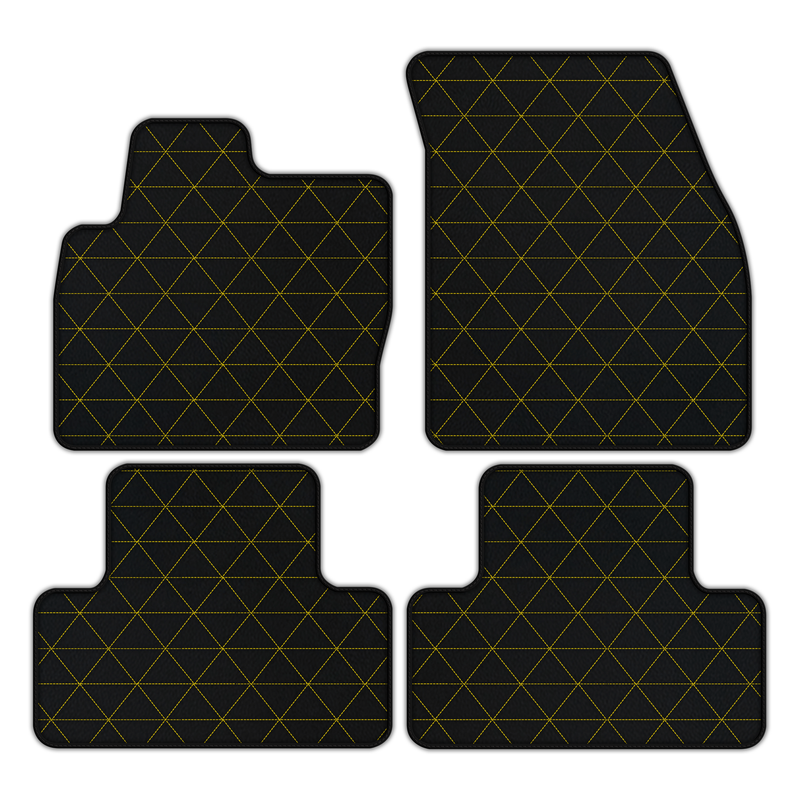 Customizable Leather Floor Mats with Triangle Pattern for Range Rover Evoque (2015-2019) 5-Doors