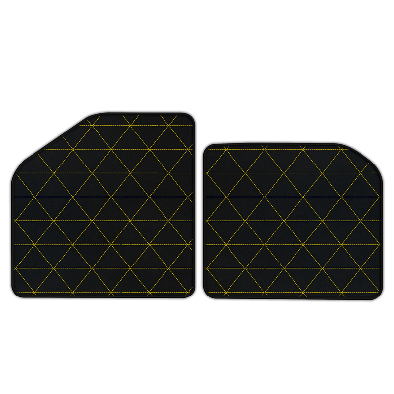 Customizable Leather Floor Mats with Triangle Pattern for Porsche Carrera GT (2004-2006)