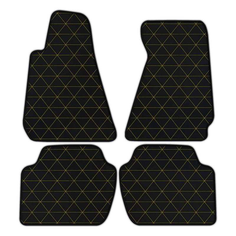 Customizable Leather Floor Mats with Triangle Pattern for Aston Martin Rapide (2010-2018) Sedan