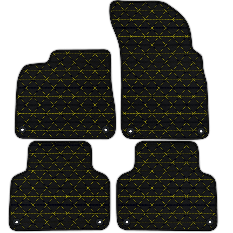 Customizable Leather Floor Mats with Triangle Pattern for Audi Q8 e-tron (2023-2025)