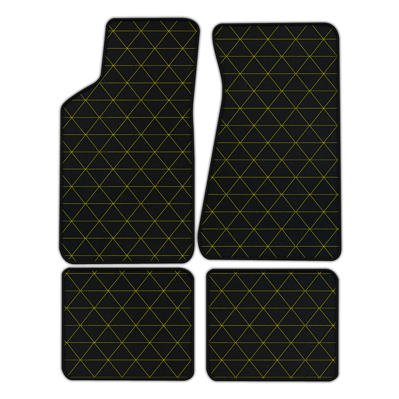 Customizable Leather Floor Mats with Triangle Pattern for Pontiac FireBird (1970-1981)