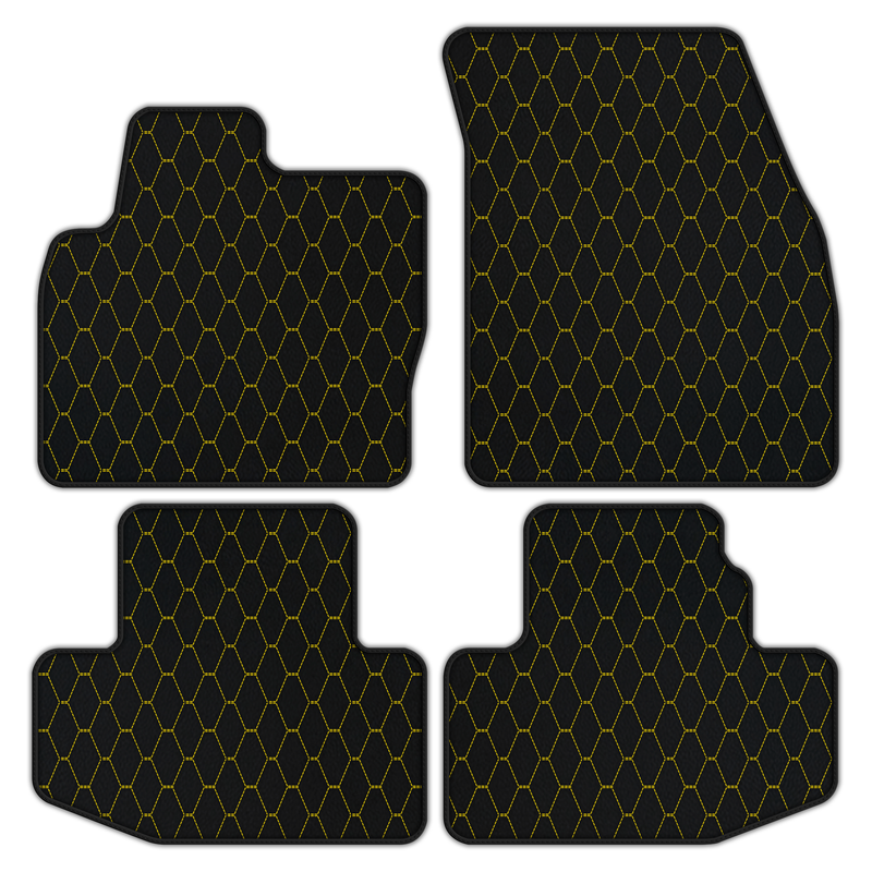 Customizable Leather Floor Mats with Vertical Hex Pattern for Range Rover Evoque (2016-2024) Convertible