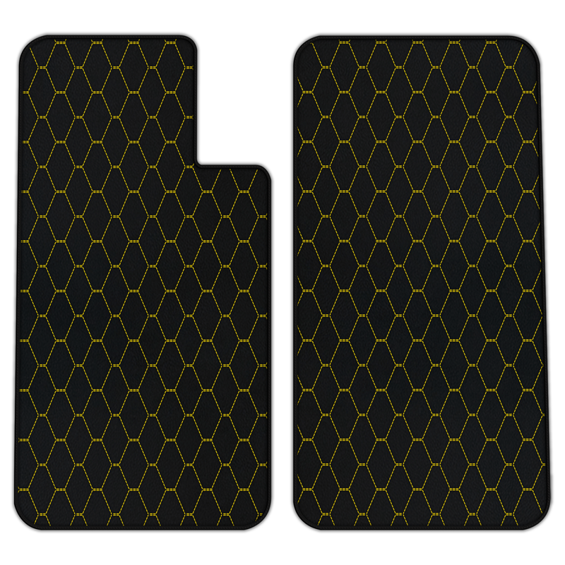 Customizable Leather Floor Mats with Vertical Hex Pattern for Porsche 550 (1953–1956)