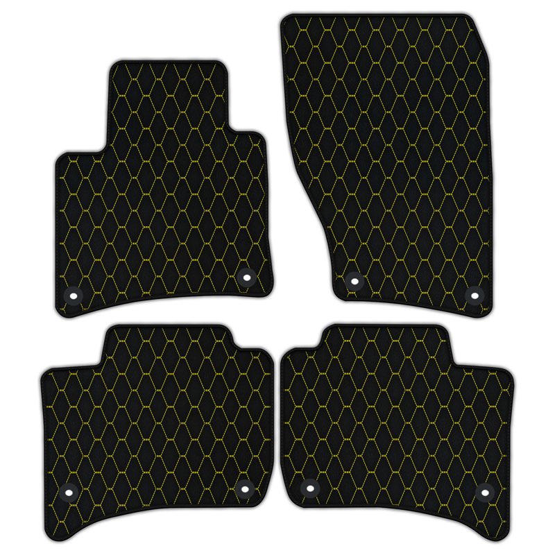 Customizable Leather Floor Mats with Vertical Hex Pattern for Porsche Cayenne (2010-2018)