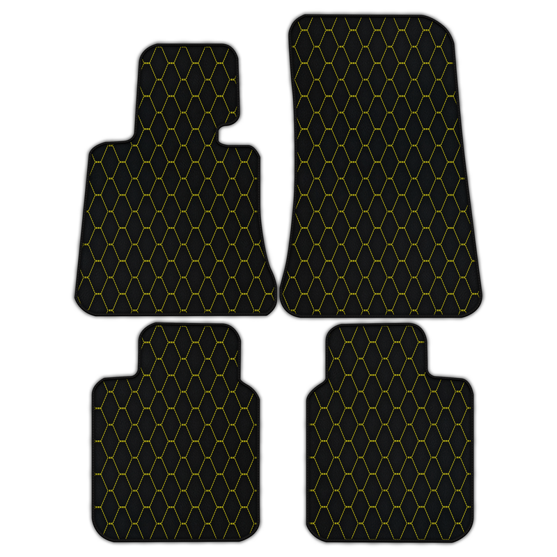 Customizable Leather Floor Mats with Vertical Hex Pattern for Rolls Royce Phantom Drophead Coupe (2007-2016)