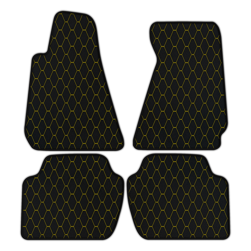 Customizable Leather Floor Mats with Vertical Hex Pattern for Aston Martin Rapide (2010-2018) Sedan