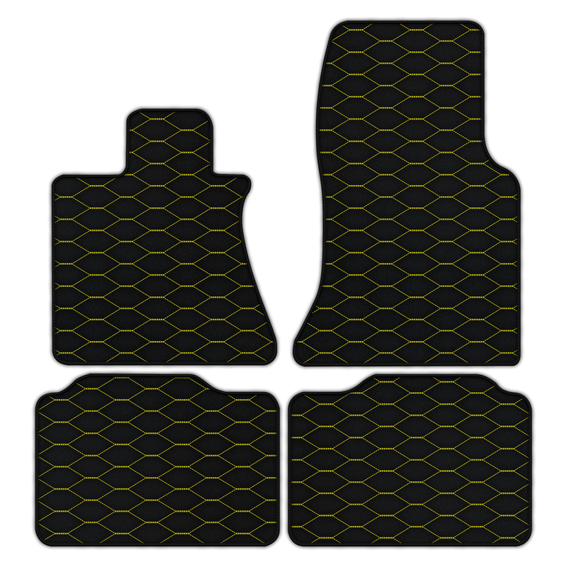 Customizable Leather Floor Mats with Viper Hex Pattern for Rolls Royce Phantom VIII (2017-2024)